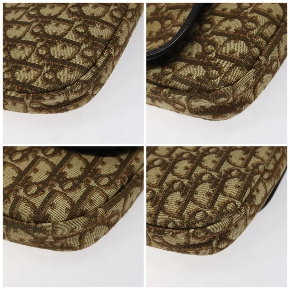 Christian Dior Trotter Canvas Shoulder Bag Brown Gold Auth 123499 - Picture 14 of 16
